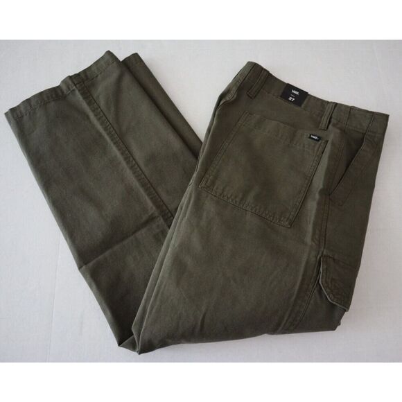 Vans 000F7M Women's Sz 27 Olive Green Arroyo Wide Leg Cargo Pants - Picture 7 of 8